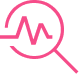 illustration of a magnifying glass with a data line